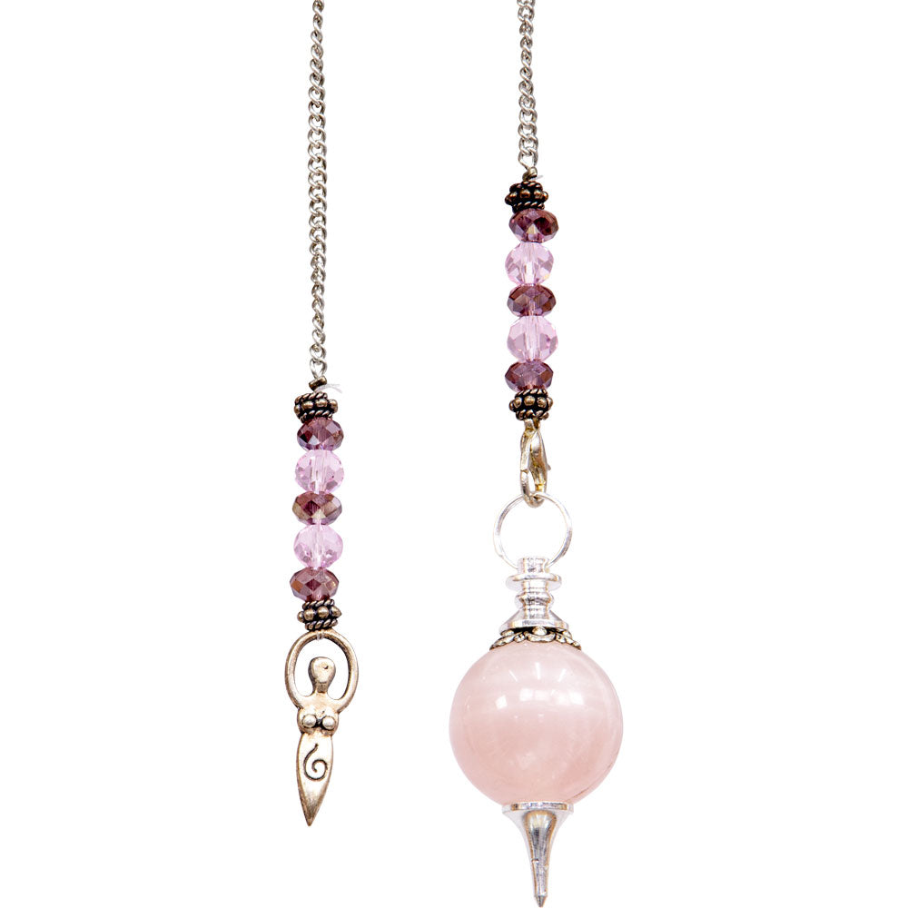 Rose Quartz Goddess Sephoroton Pendulum (P2)