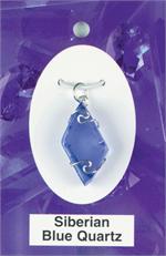Quartz- Siberian Blue Wrapped Pendant
