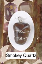 Quartz- Smoky Wrapped Pendant
