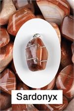 Sardonyx Wrapped Pendant