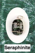 Seraphinite, small Wrapped Pendant