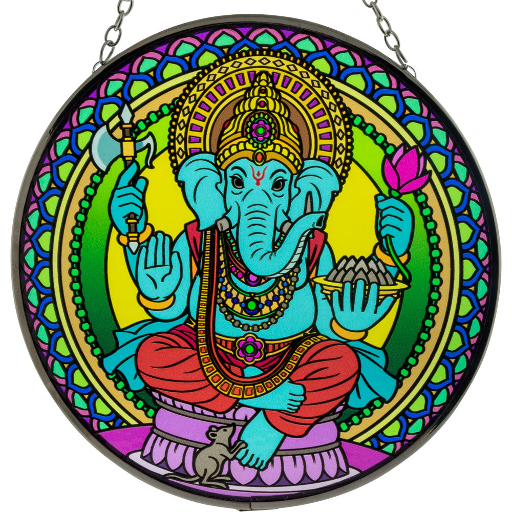Glass Suncatcher Ganesha