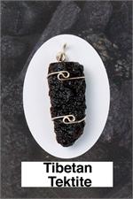 Tektite- Tibetan Wrapped Pendant