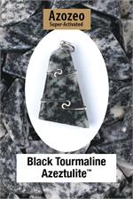 Tourmaline- Black Azeztulite Wrapped Pendant