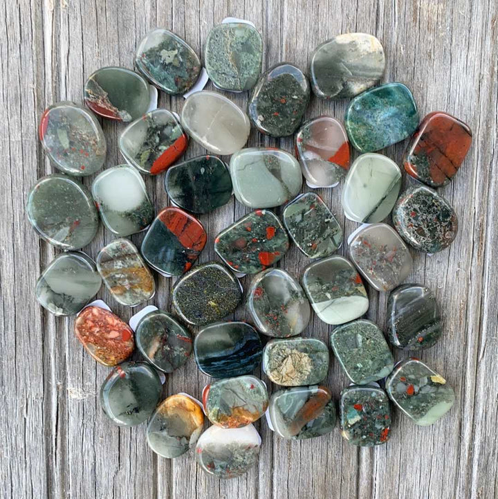 African Bloodstone Thumb Stone JC66