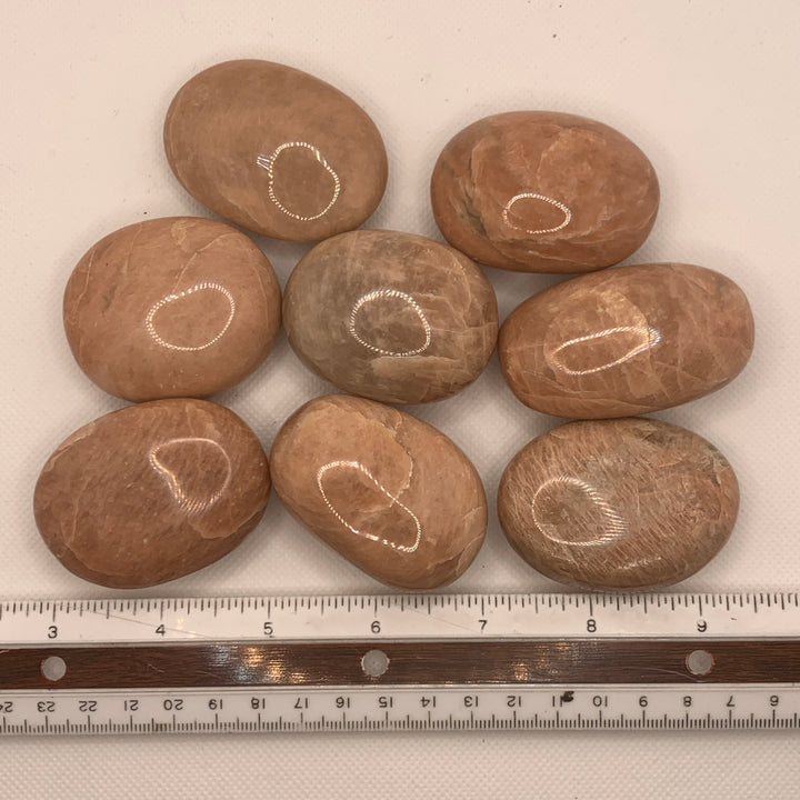 Peach Moonstone Palm Stone-PS6-3