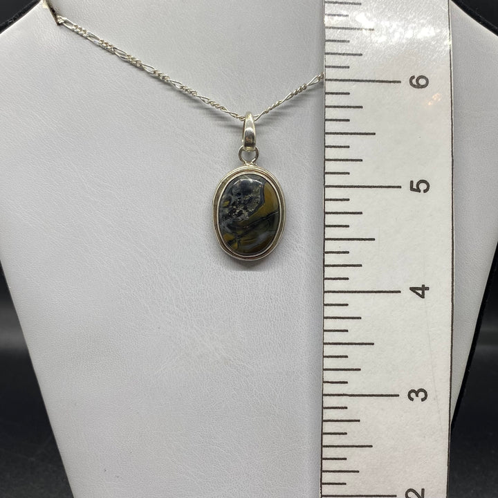 Painted Jasper SS Pendant-TM1635