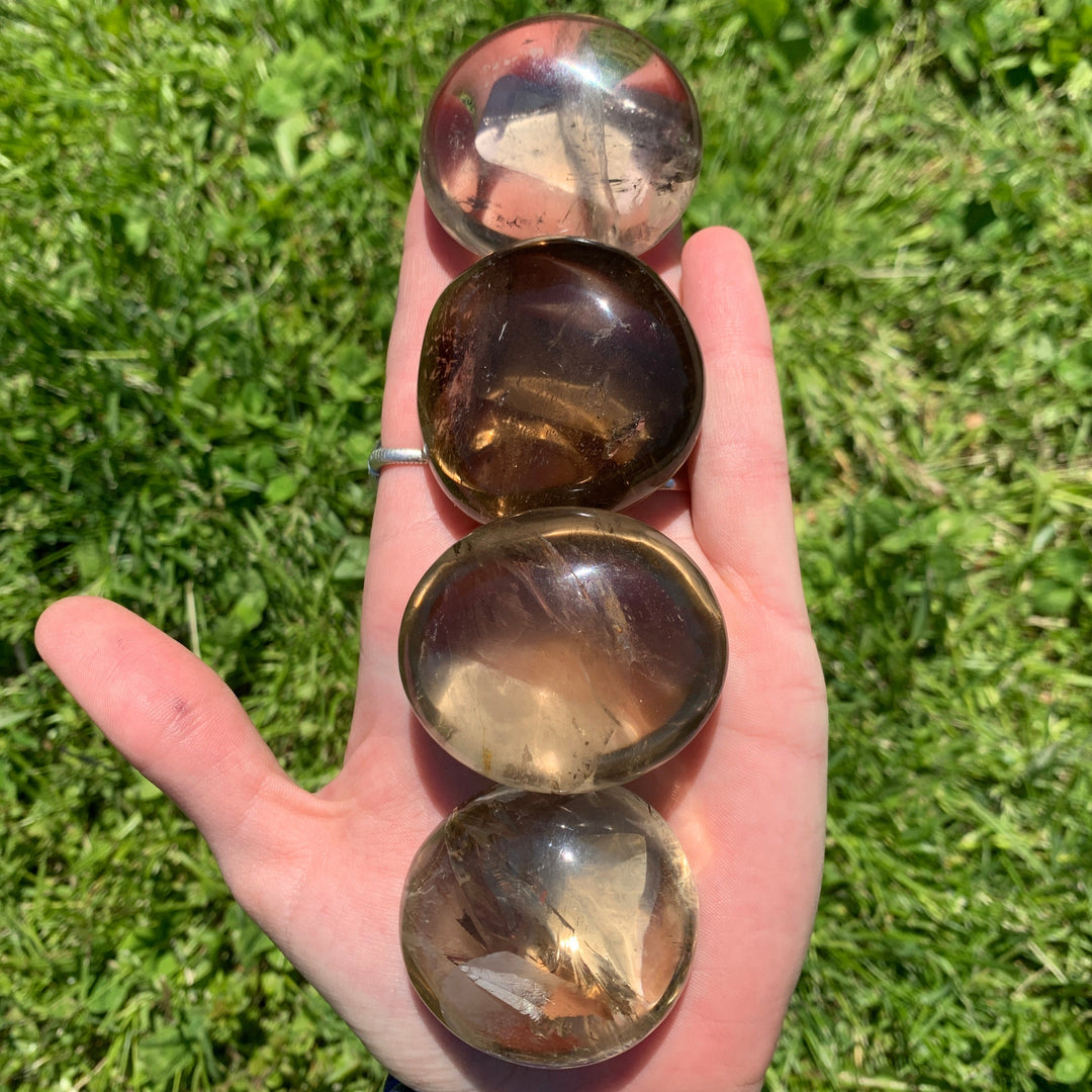 Smoky Quartz Palm Stone PS21-1