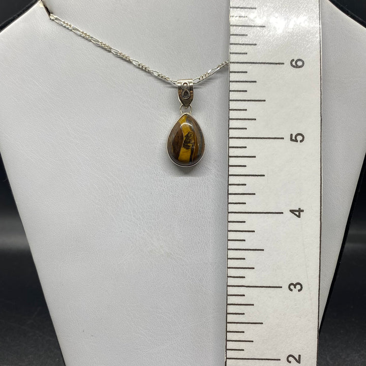 Tigers Eye SS Pendant-TM1598
