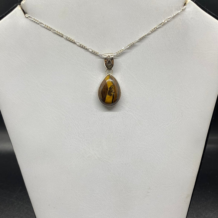 Tigers Eye SS Pendant-TM1598