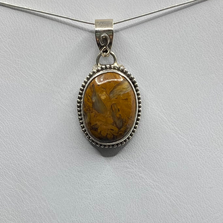 Pietersite Oval SS Pendant-TM135