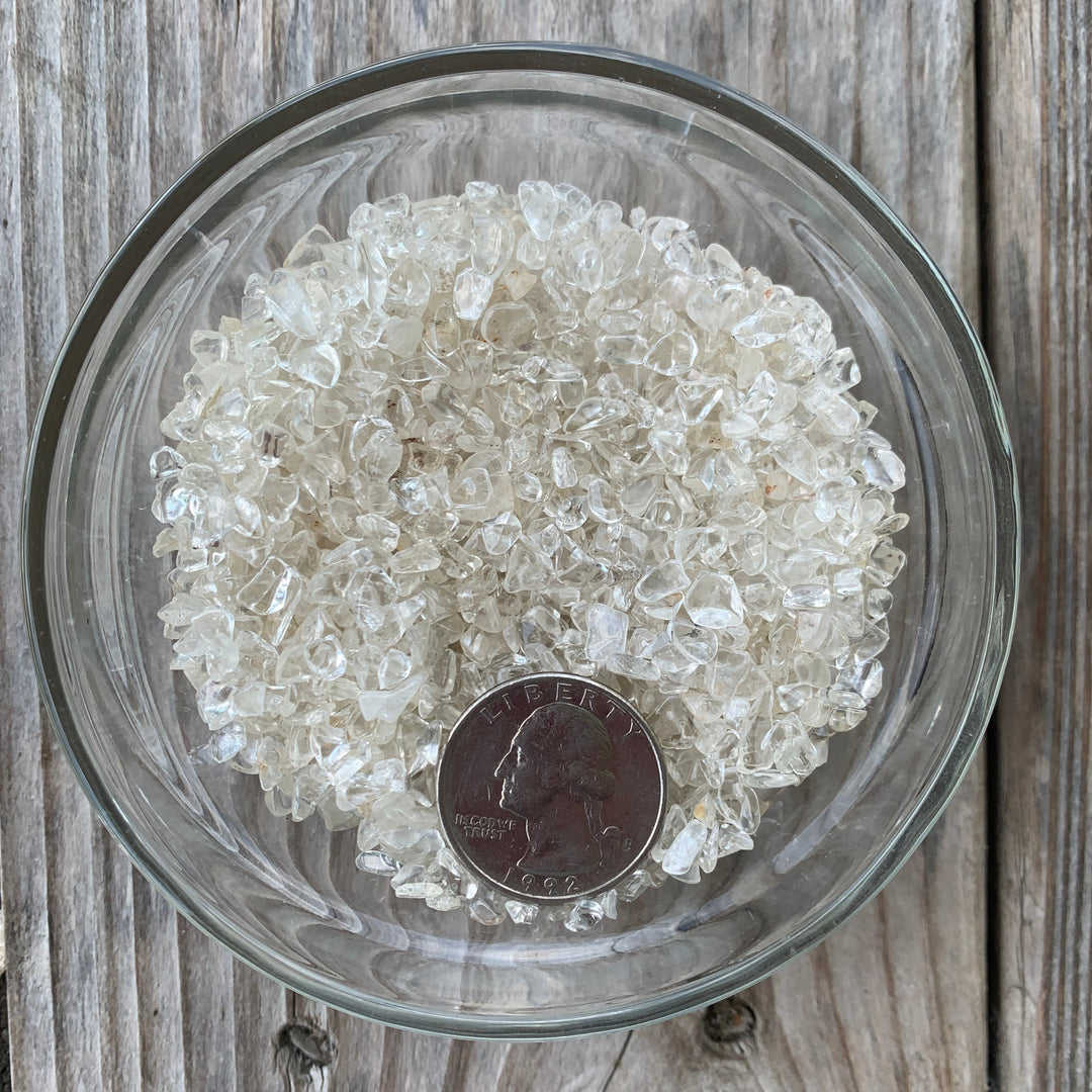 Clear Quartz Crystal Chips (4oz)