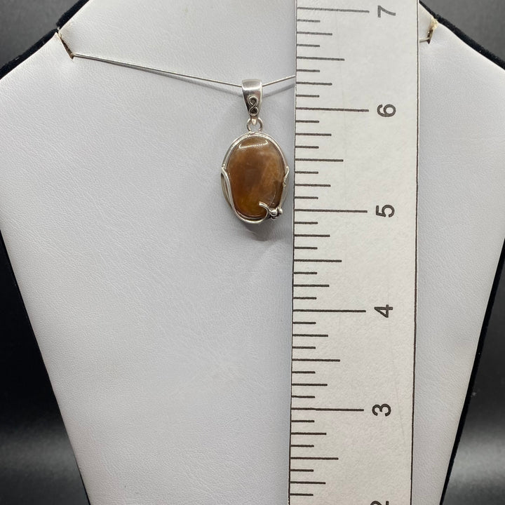 Sunstone Oval SS Pendant-TM148
