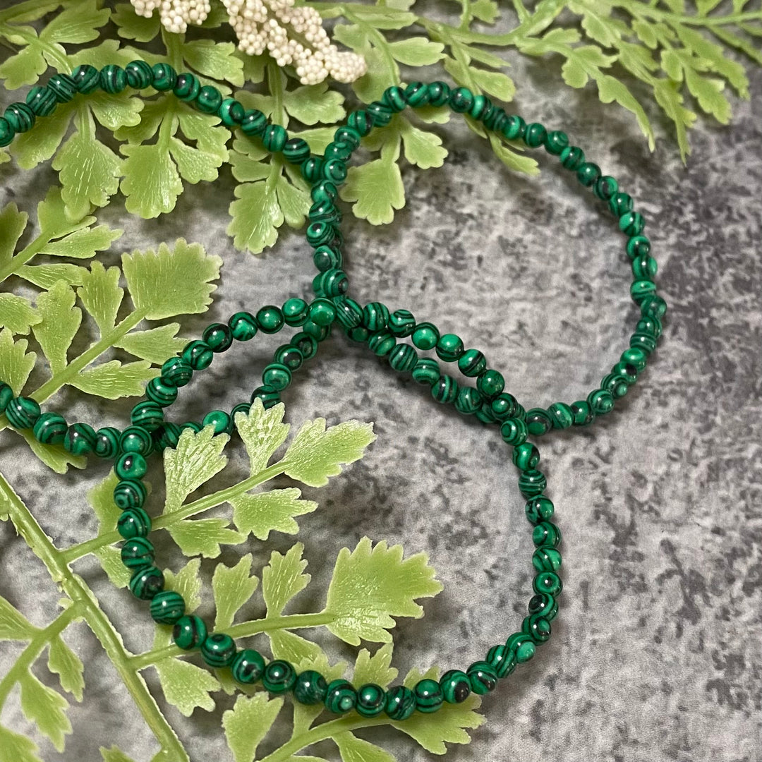 Malachite (Synthetic) (4mm) Bracelet