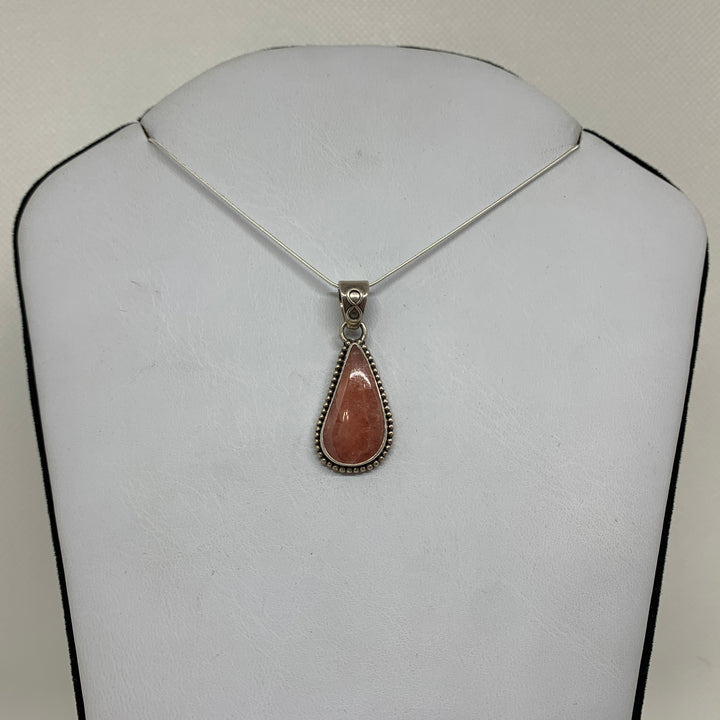 Rhodochrosite Pendant SS P3