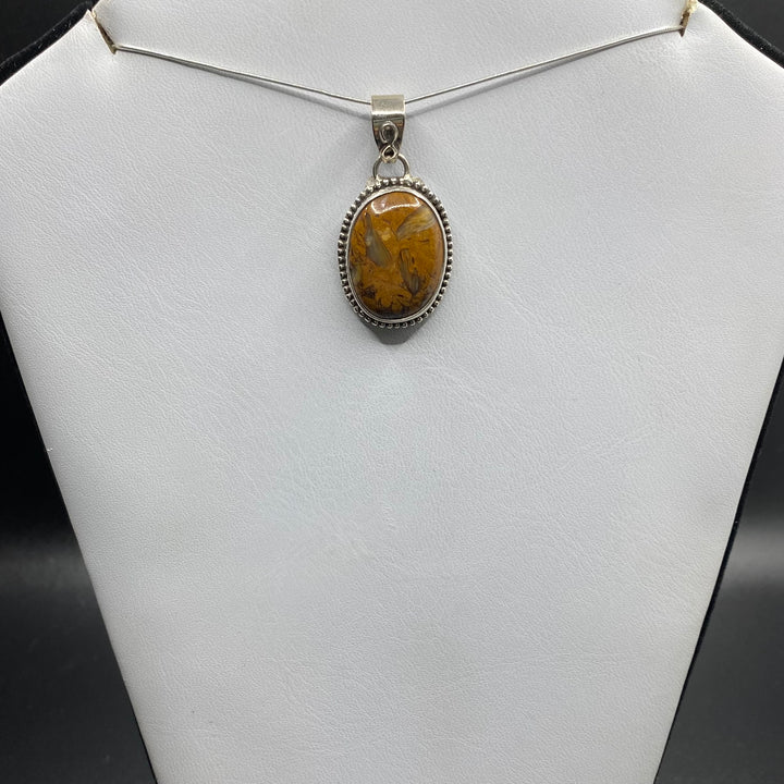 Pietersite Oval SS Pendant-TM135