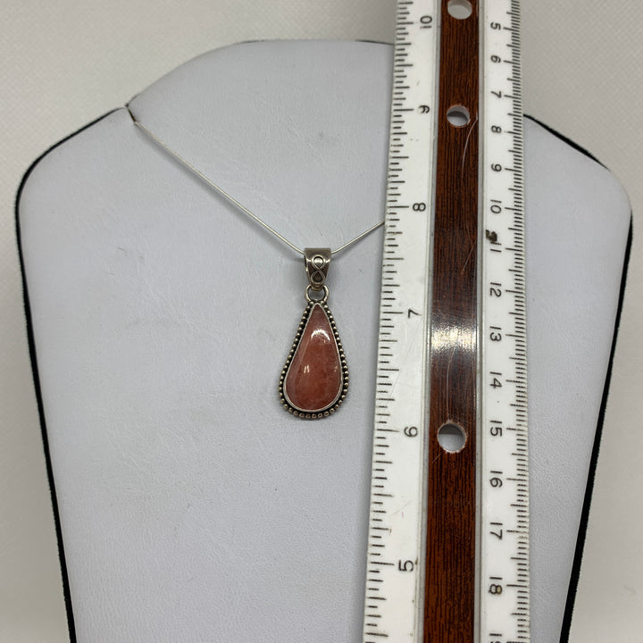 Rhodochrosite Pendant SS P3