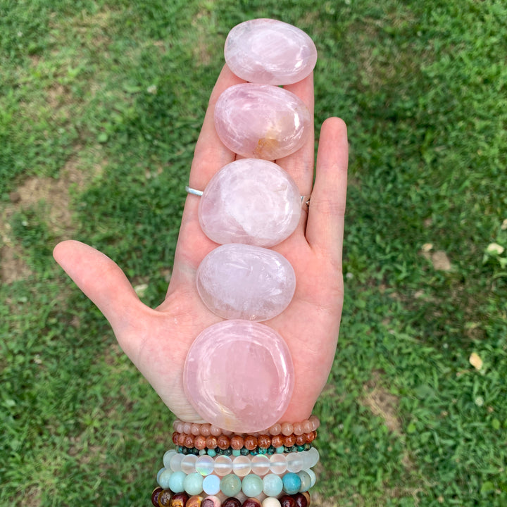 Rose Quartz Flat Stone