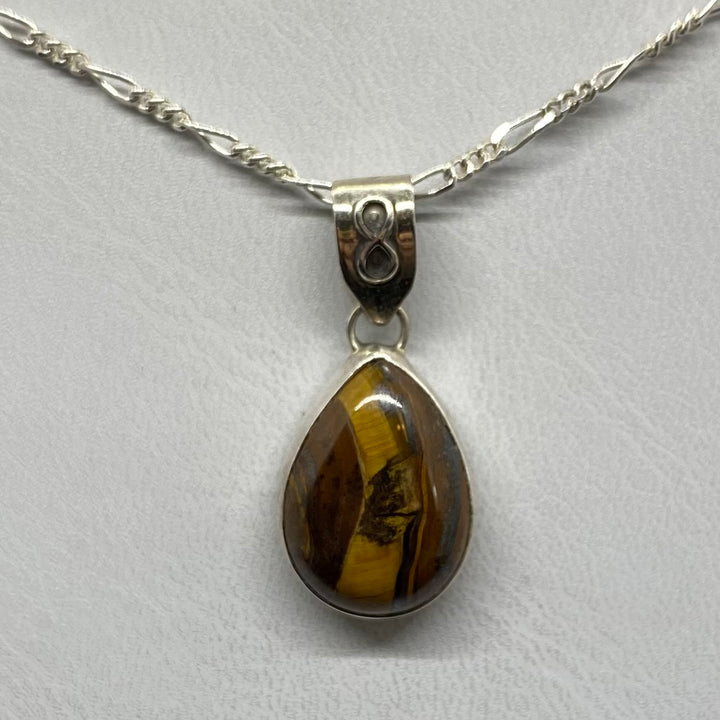 Tigers Eye SS Pendant-TM1598