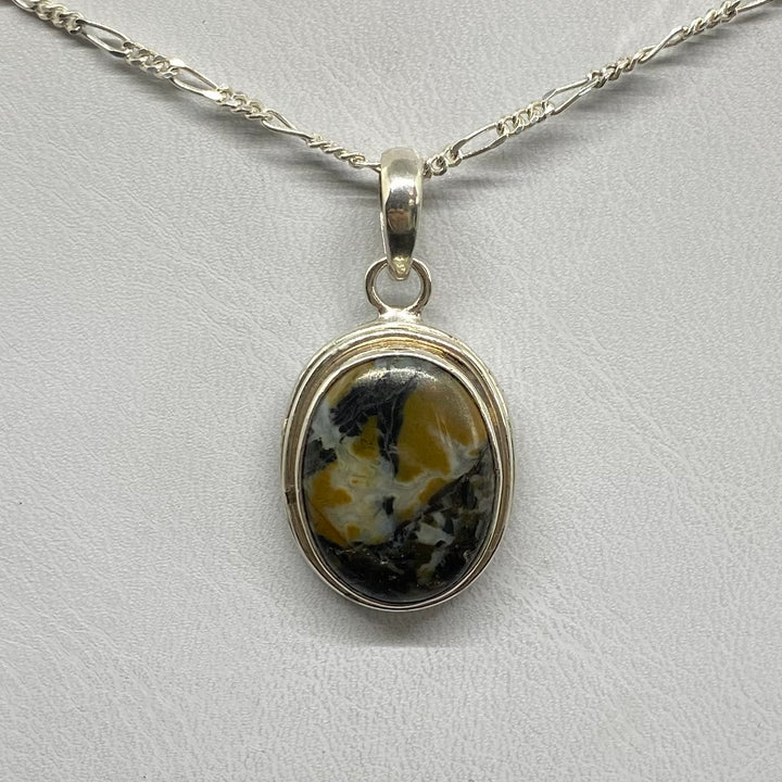 Painted Jasper SS Pendant-TM1611