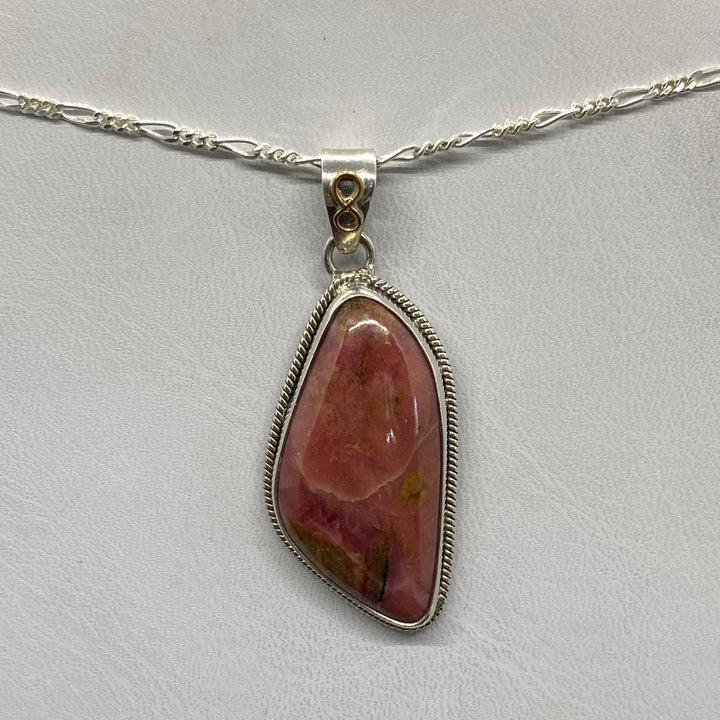 Rhodonite SS Pendant-TM1501