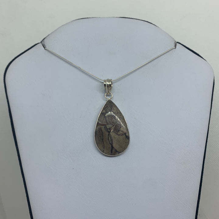 Mushroom Jasper Pendant SS P9