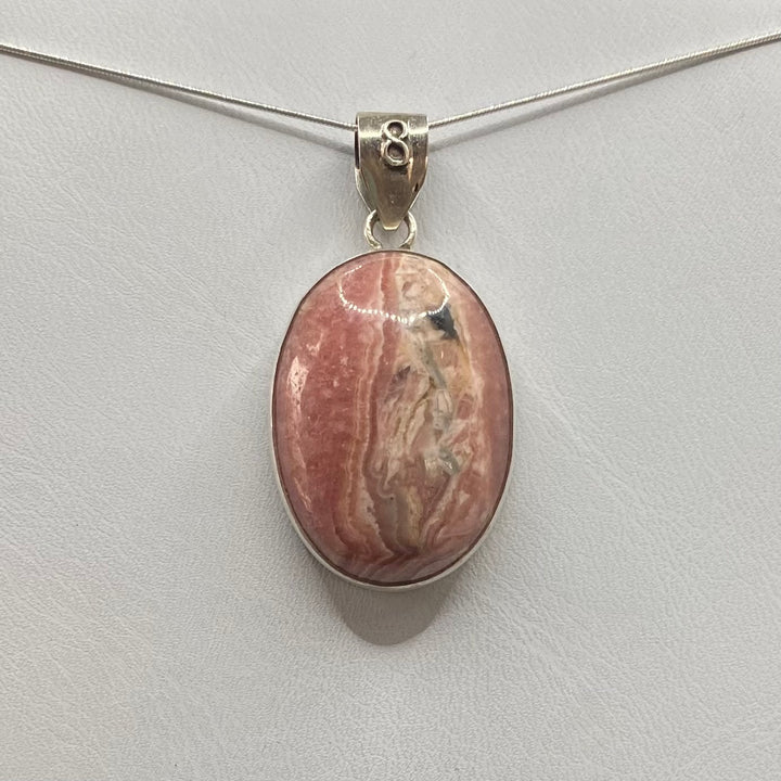Rhodochrosite SS Pendant-TM162