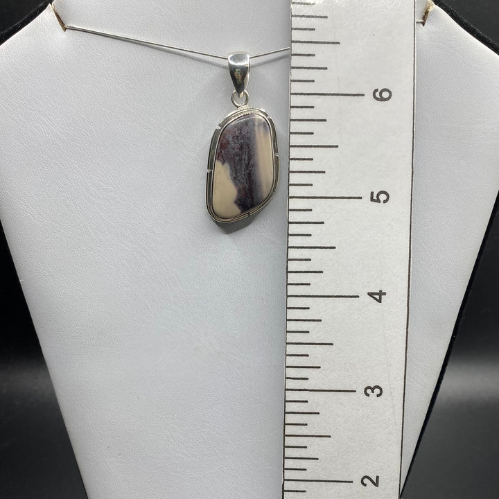 Porcelain Jasper Oval SS Pendant-TM131