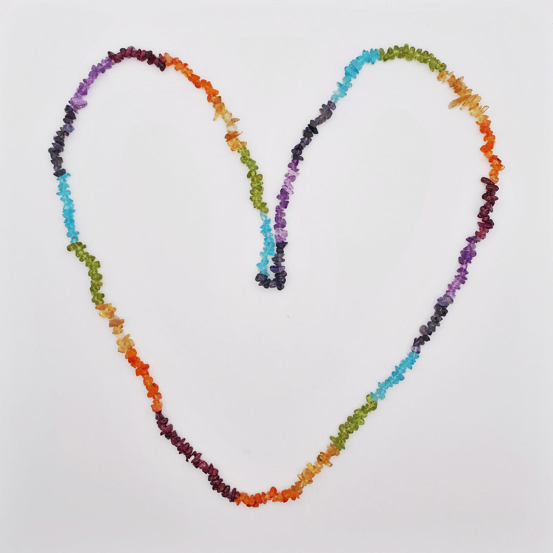 Chakra Gemstone Chips Necklace