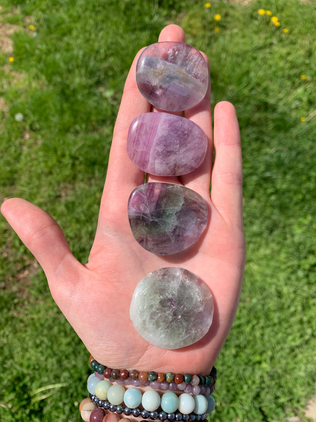 Fluorite Flat Stone