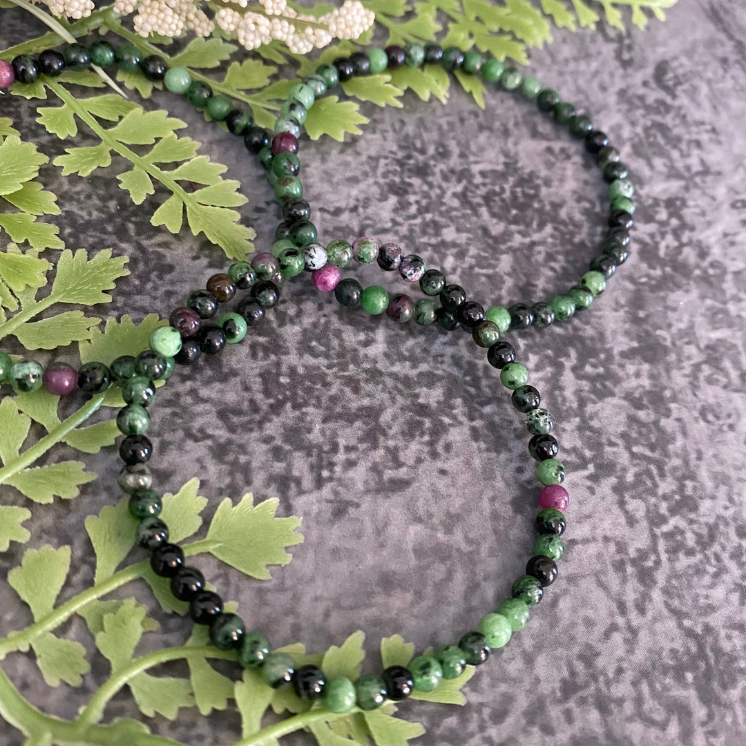 Ruby Zoisite (4mm) Bracelet