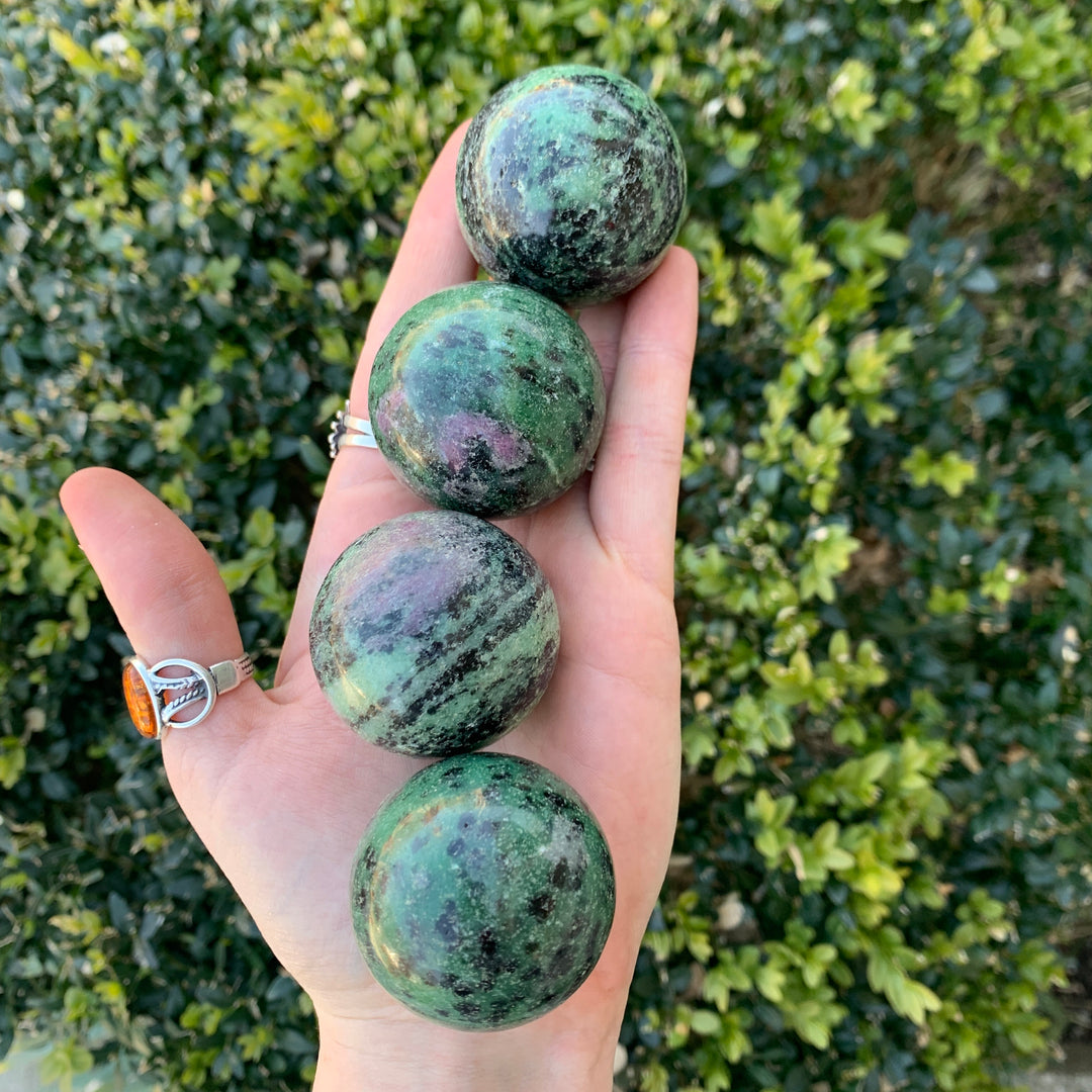 Ruby Zoisite Sphere