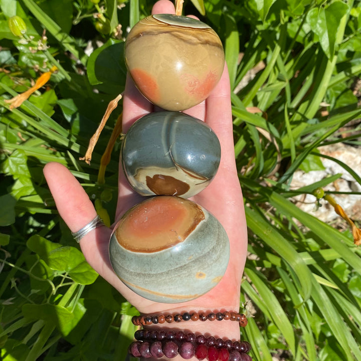 Polychrome Jasper Palm Stone-PS14-3
