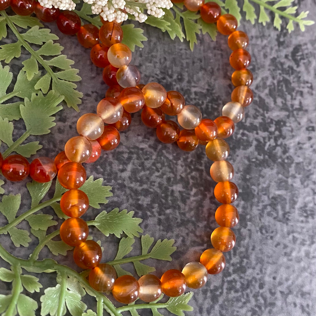 Brown and Red Agate (8mm) Bracelet