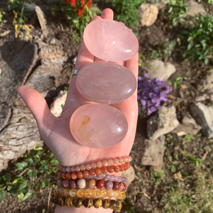 Rose Quartz Palm Stone PS20-4WZ