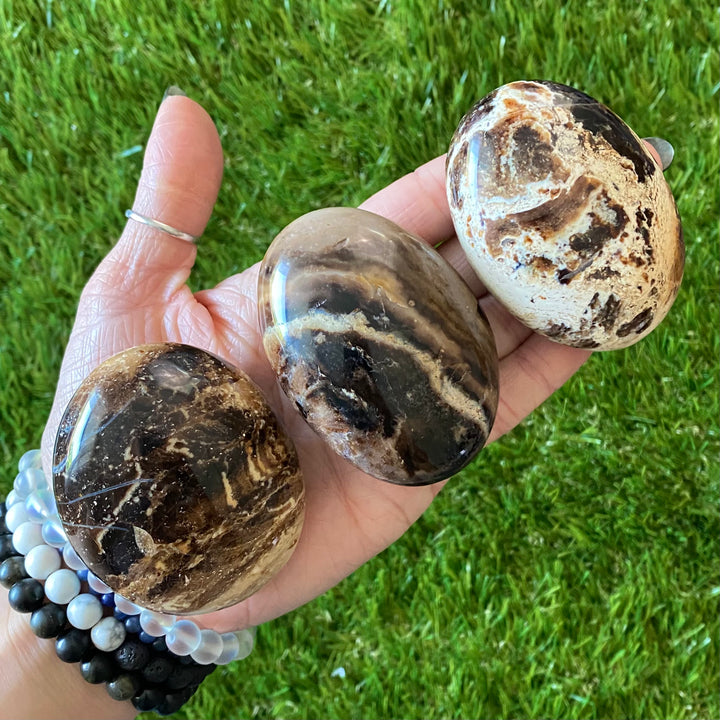 Black Opal Palm Stone PS41-1