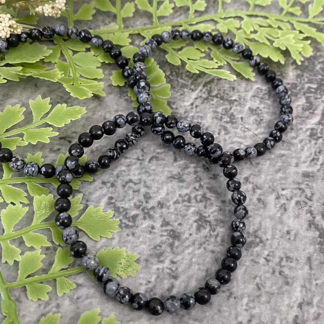 Snowflake Obsidian (4mm) Bracelet