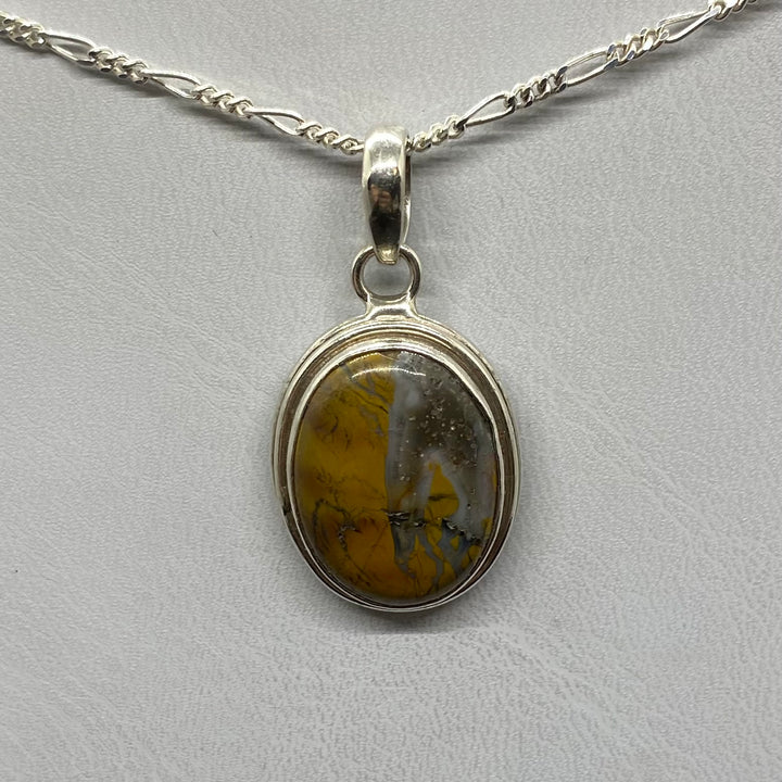 Painted Jasper SS Pendant-TM1631