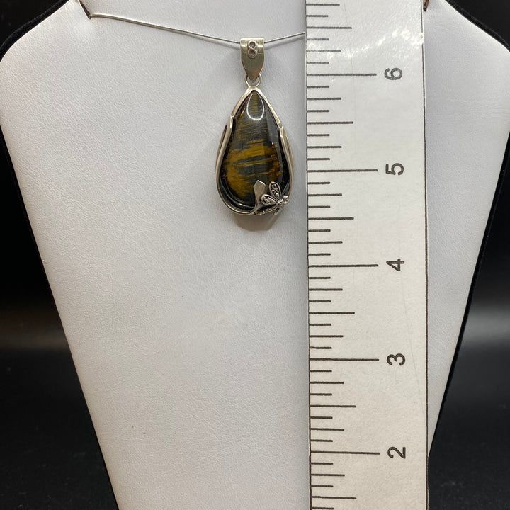 Tiger Eye Hematite SS Pendant-TM159
