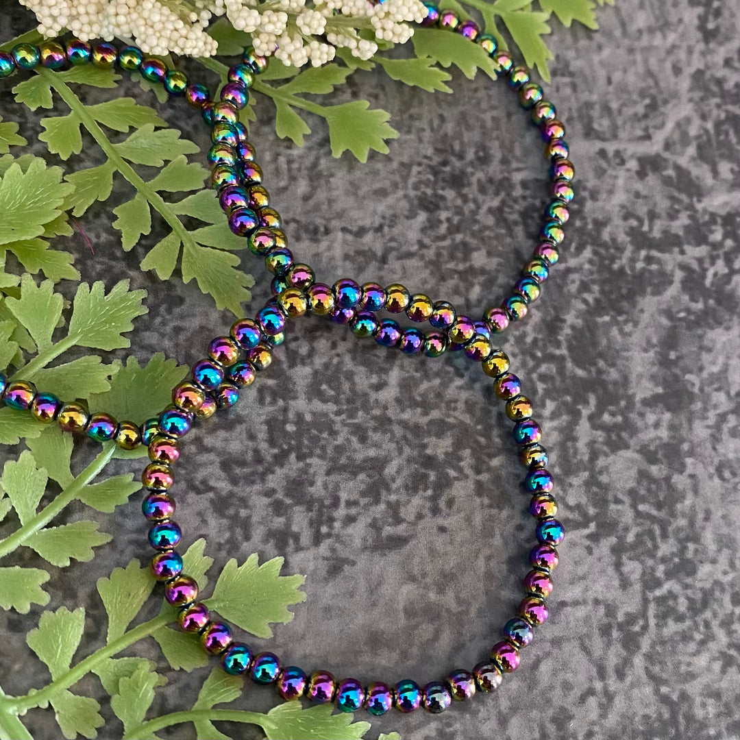 Rainbow Hematite (4mm) Bracelet
