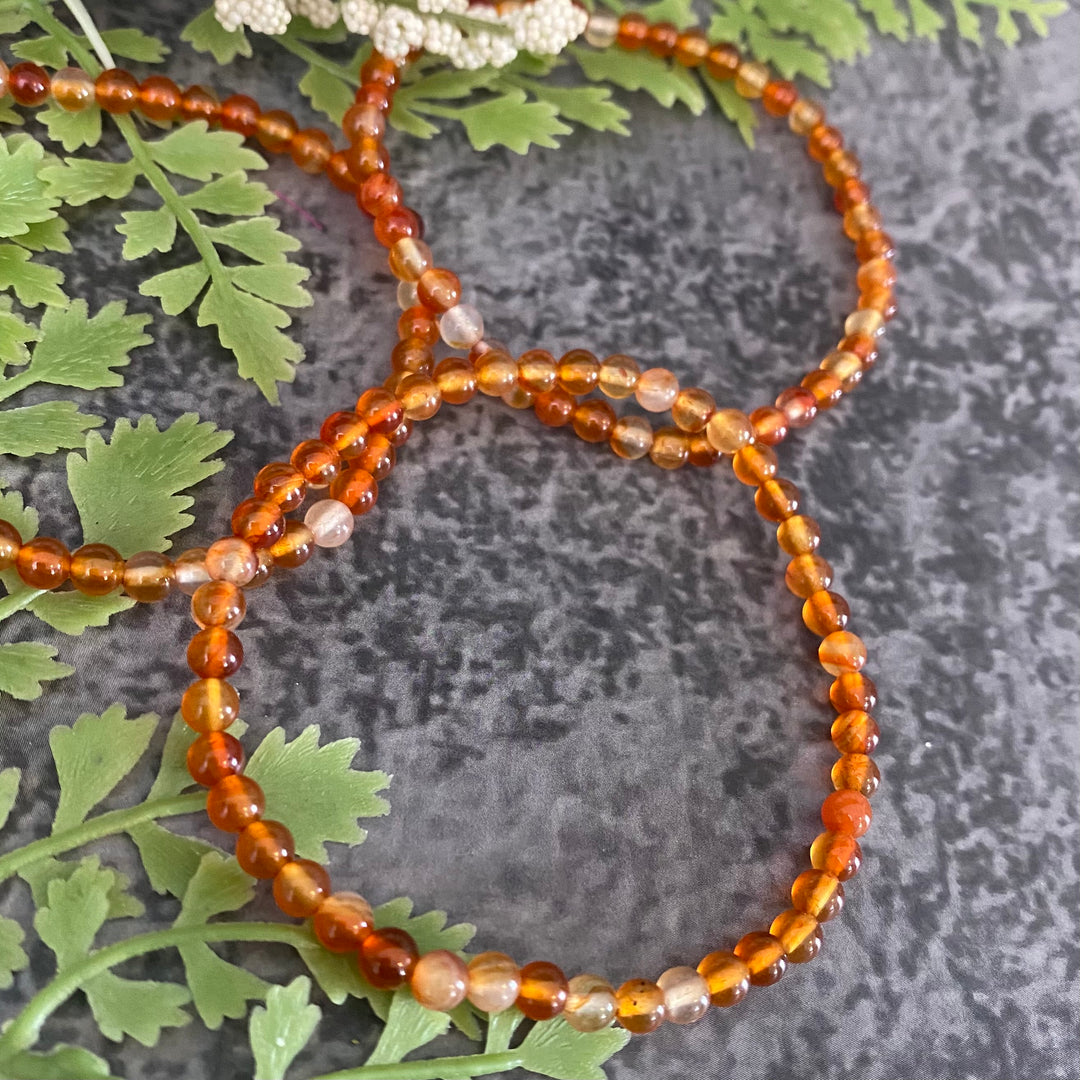 Brown and Red Agate (4mm) Bracelet