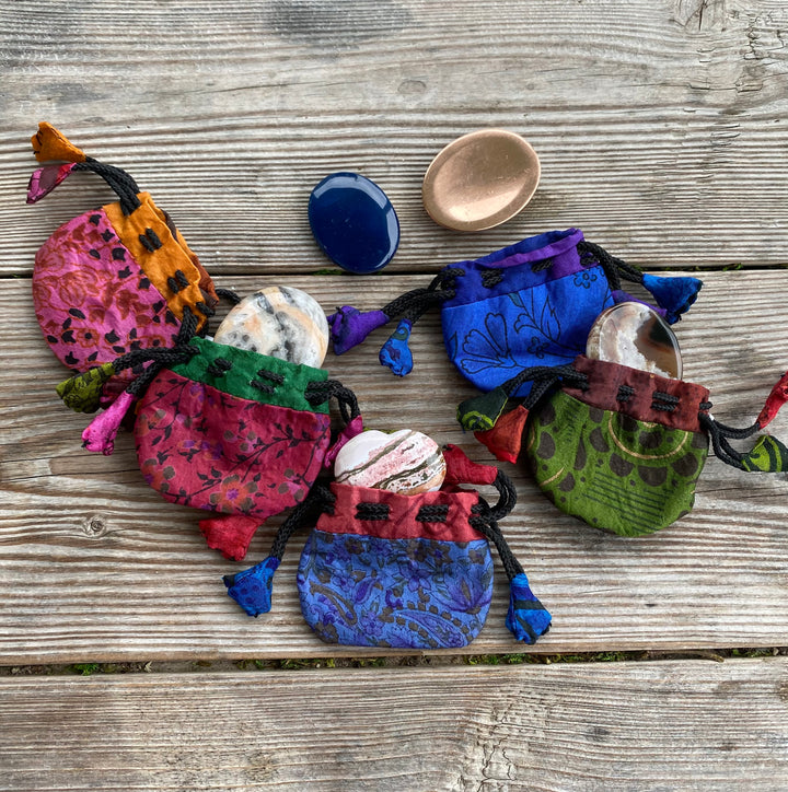 Silk Drawstring Pouch -Small