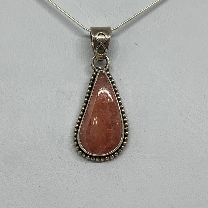 Rhodochrosite Pendant SS P3