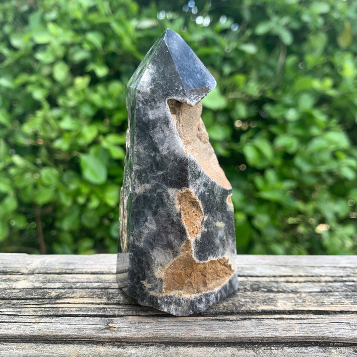 Honey Mosaic Chalcedony Cut Base Point-HMC1-12