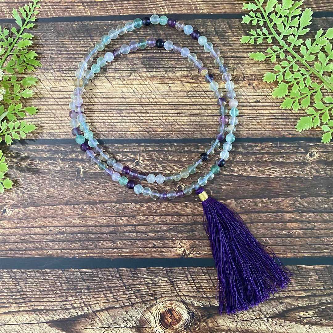 Fluorite Mala Prayer Beads