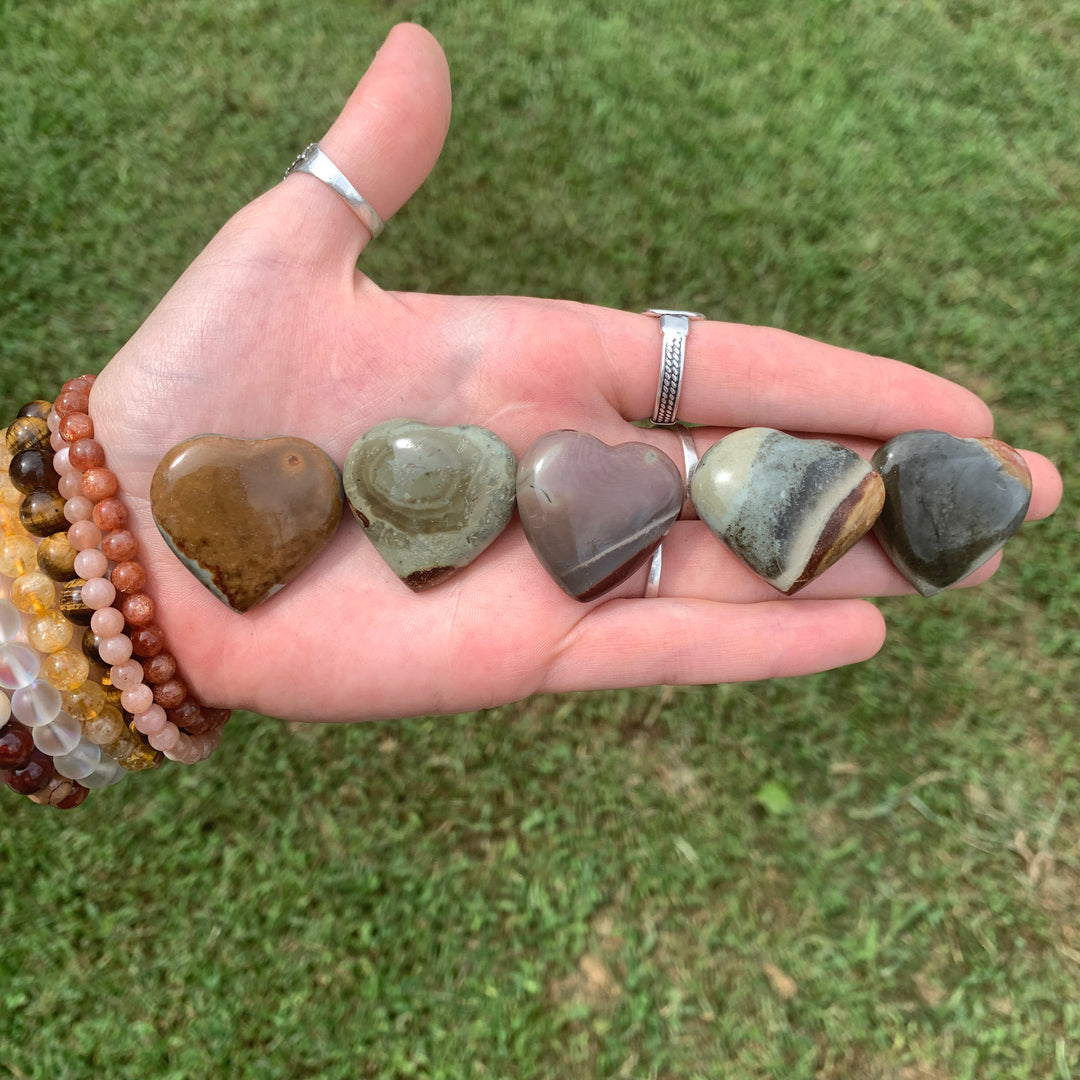 Polychrome Jasper Heart HT21-1