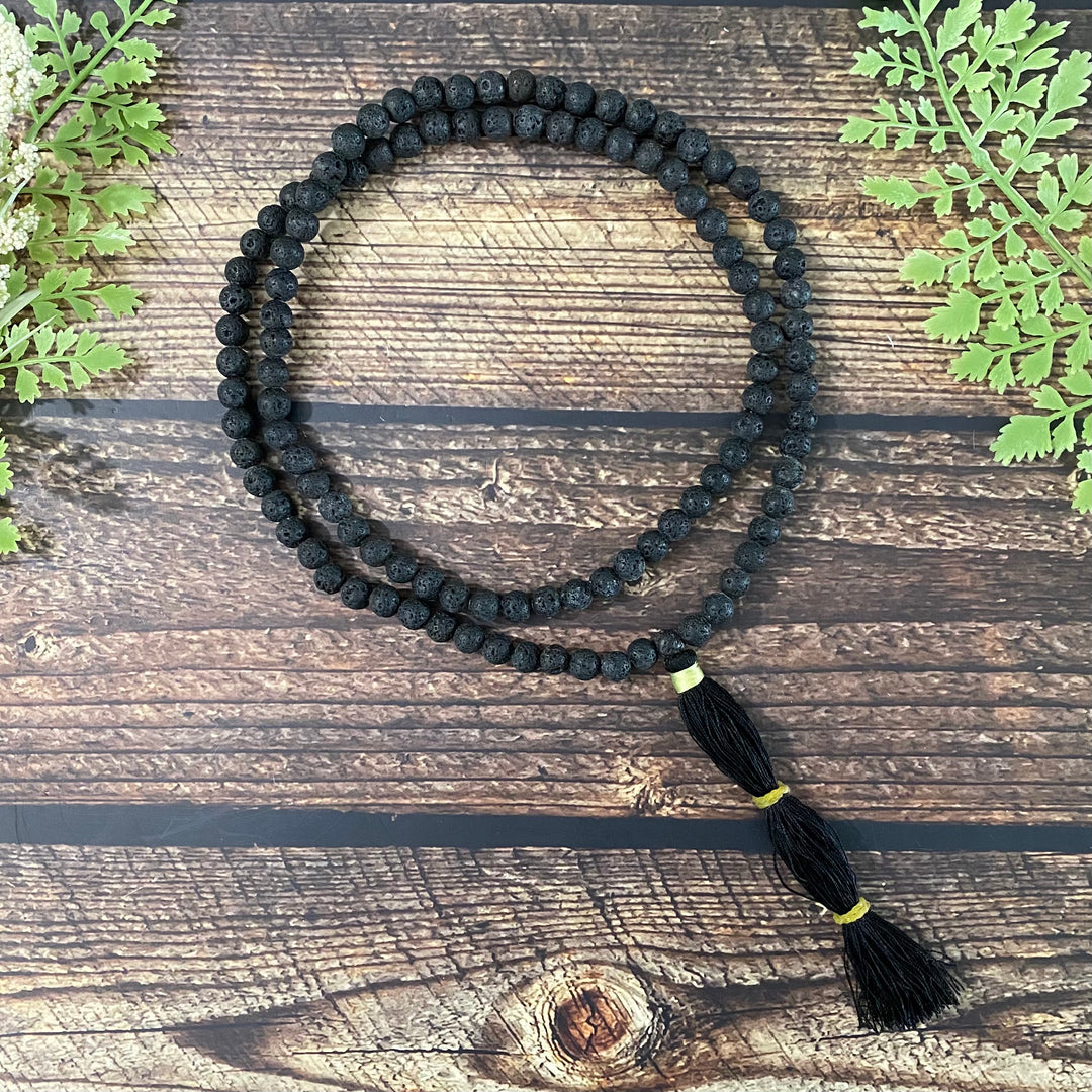 Lava Stone Mala Prayer Beads