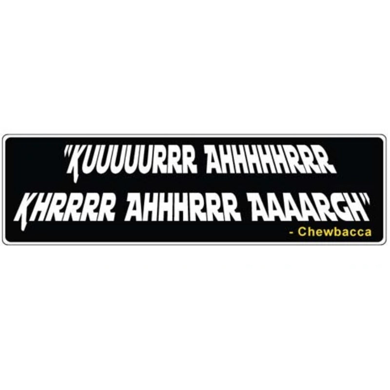Chewbacca Bumper Sticker (E-8)
