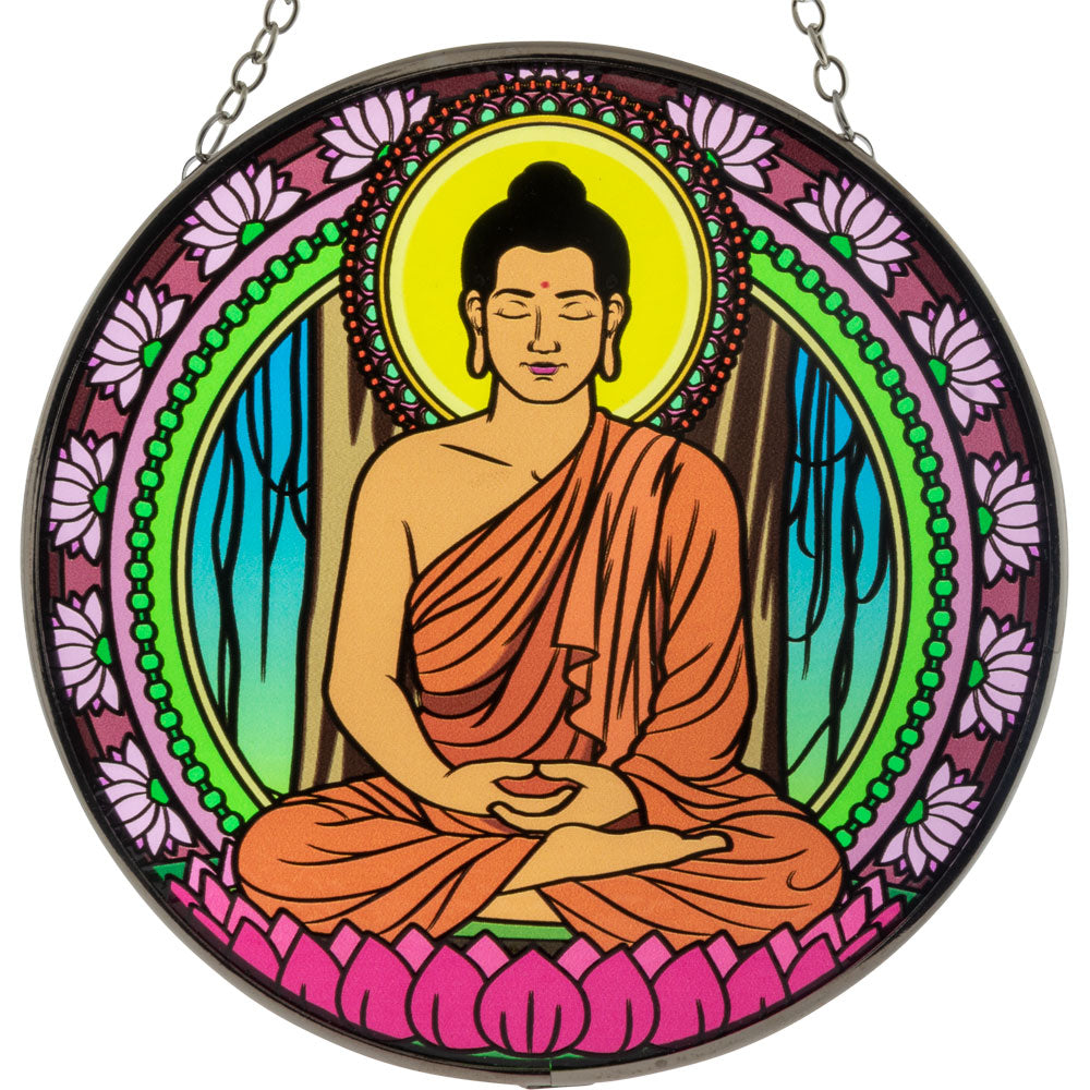 Glass Suncatcher Buddha