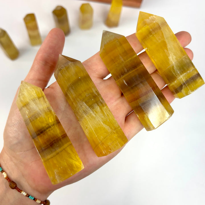 Yellow Fluorite Point -PT13-1